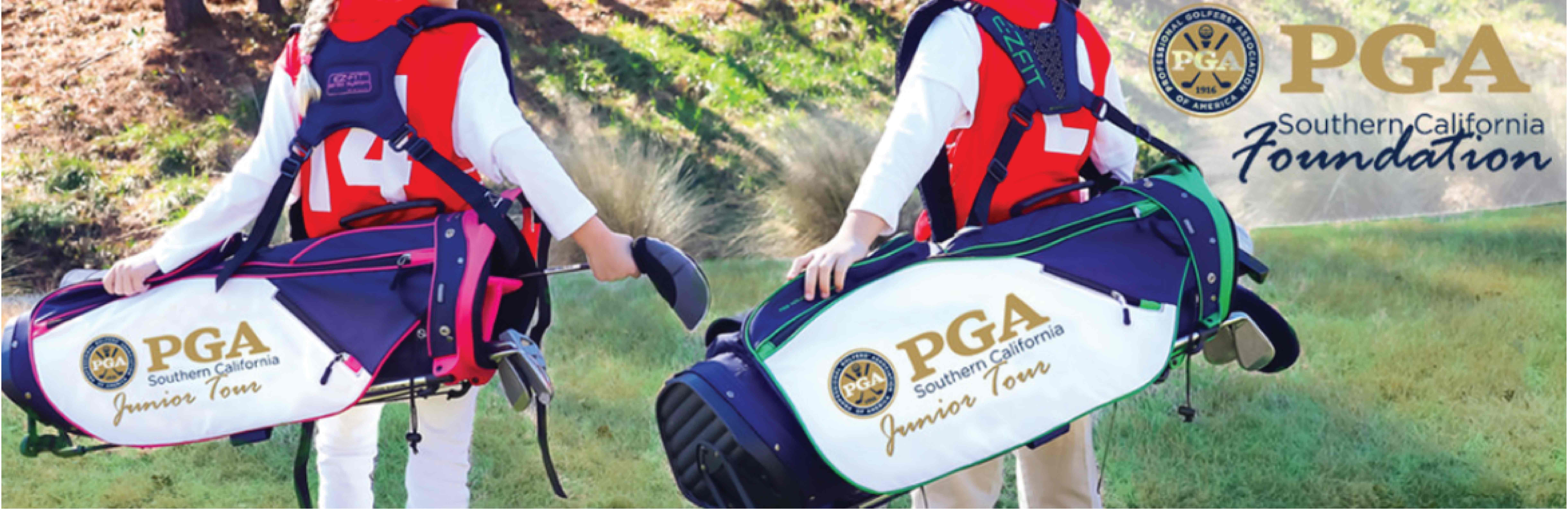 Youths with PGA Southern California Golf Bags